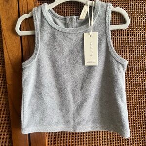 Quincy Mae Light Gray Terry Tank